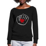 Women's Wideneck Sweatshirt - black