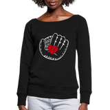 Women's Wideneck Sweatshirt - black