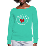 Women's Wideneck Sweatshirt - teal