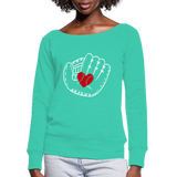 Women's Wideneck Sweatshirt - teal