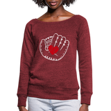 Women's Wideneck Sweatshirt - cardinal triblend