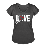 Women's Tri-Blend V-Neck T-Shirt - deep heather