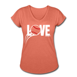 Women's Tri-Blend V-Neck T-Shirt - heather bronze