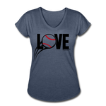 Women's Tri-Blend V-Neck T-Shirt - navy heather