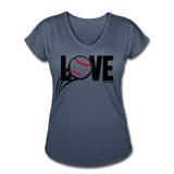 Women's Tri-Blend V-Neck T-Shirt - navy heather