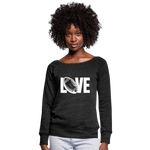 Women's Wideneck Sweatshirt - heather black