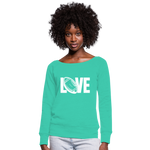 Women's Wideneck Sweatshirt - teal