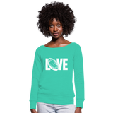 Women's Wideneck Sweatshirt - teal