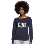 Women's Wideneck Sweatshirt - melange navy