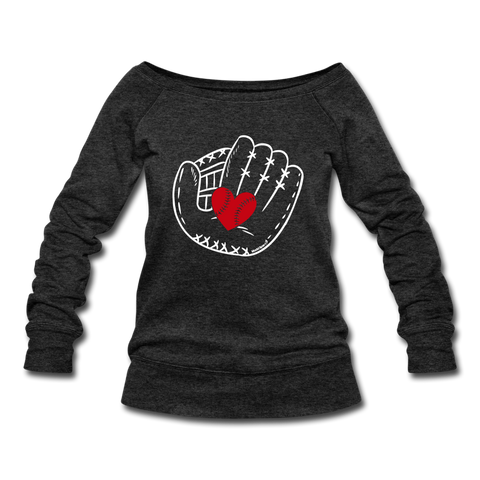 Women's Wideneck Sweatshirt - heather black