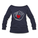 Women's Wideneck Sweatshirt - melange navy