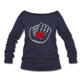 Women's Wideneck Sweatshirt - melange navy