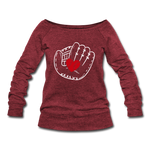 Women's Wideneck Sweatshirt - cardinal triblend