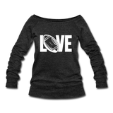 Women's Wideneck Sweatshirt - heather black