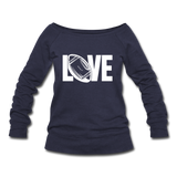 Women's Wideneck Sweatshirt - melange navy