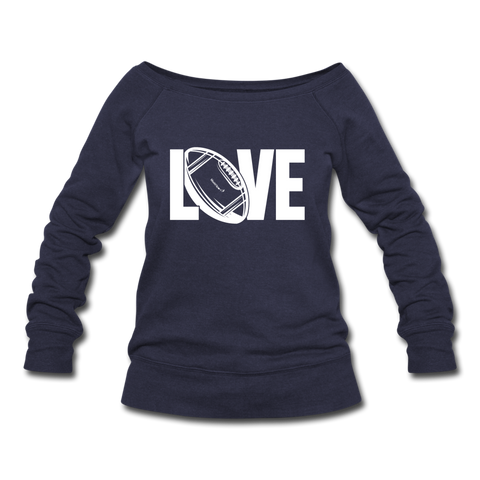 Women's Wideneck Sweatshirt - melange navy