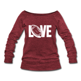 Women's Wideneck Sweatshirt - cardinal triblend