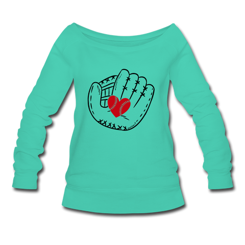 Women's Wideneck Sweatshirt - teal