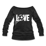 Women's Wideneck Sweatshirt - heather black