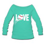 Women's Love Baseball Sweatshirt - teal