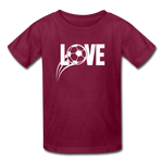 Love Soccer T-Shirt - burgundy