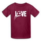 Love Soccer T-Shirt - burgundy