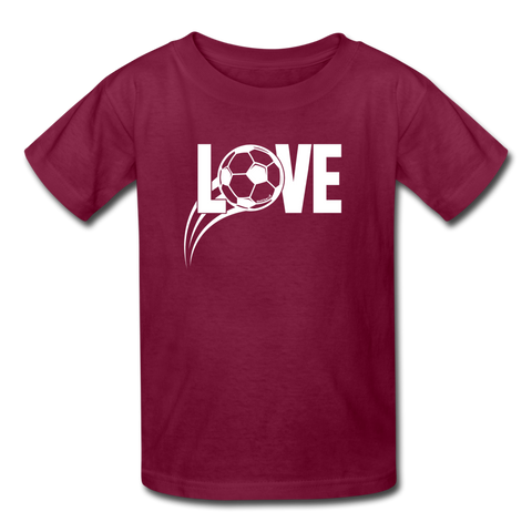 Love Soccer T-Shirt - burgundy