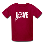 Love Soccer T-Shirt - dark red