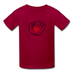 Glove Heart T-Shirt - dark red