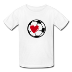 Soccer Ball Heart T-Shirt - white