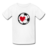 Soccer Ball Heart T-Shirt - white