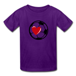 Soccer Ball Heart T-Shirt - purple