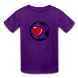 Soccer Ball Heart T-Shirt - purple