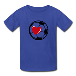 Soccer Ball Heart T-Shirt - royal blue