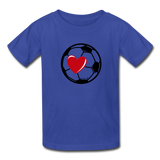 Soccer Ball Heart T-Shirt - royal blue