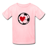 Soccer Ball Heart T-Shirt - pink