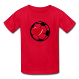 Soccer Ball Heart T-Shirt - red