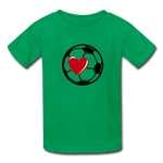 Soccer Ball Heart T-Shirt - kelly green