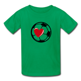 Soccer Ball Heart T-Shirt - kelly green