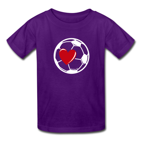 Soccer Ball Heart T-Shirt - purple