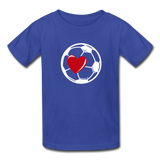 Soccer Ball Heart T-Shirt - royal blue