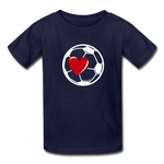 Soccer Ball Heart T-Shirt - navy