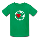 Soccer Ball Heart T-Shirt - kelly green