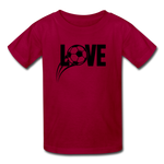 Love Soccer T-Shirt - dark red