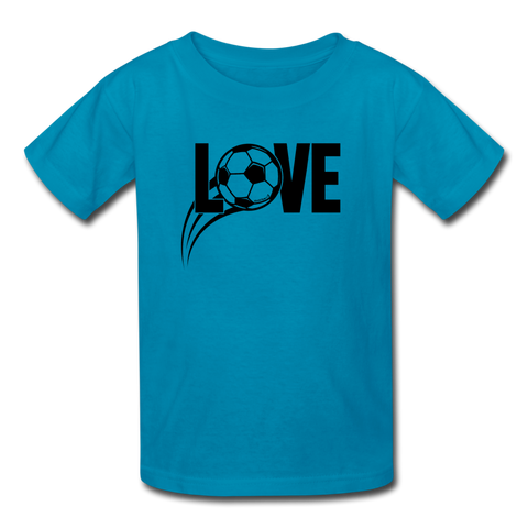 Love Soccer T-Shirt - turquoise