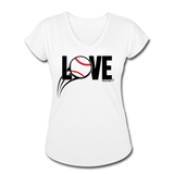 Love Baseball V-Neck - white