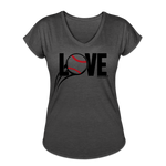 Love Baseball V-Neck - deep heather