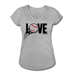 Love Baseball V-Neck - heather gray