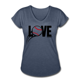 Love Baseball V-Neck - navy heather