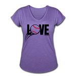 Love Baseball V-Neck - purple heather